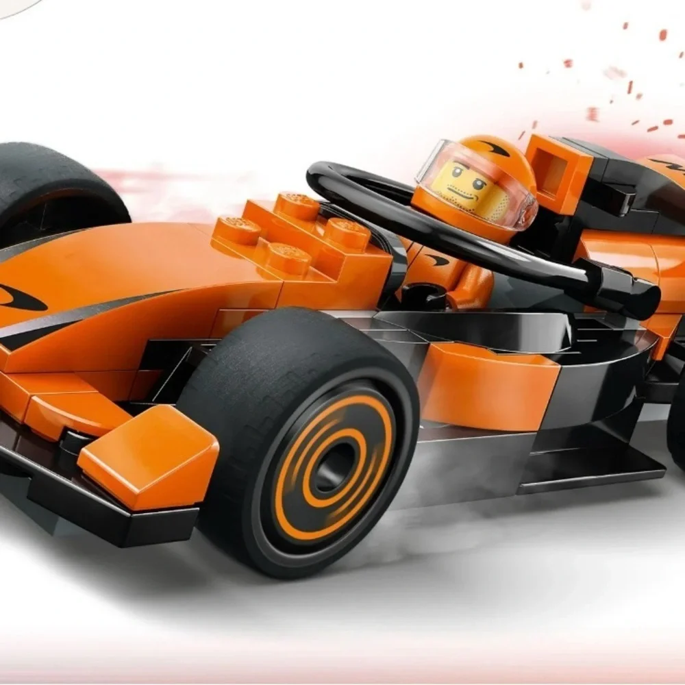 LEGO City F1 Driver with McLaren Race Car Toy - Model Car Building Toy Kit